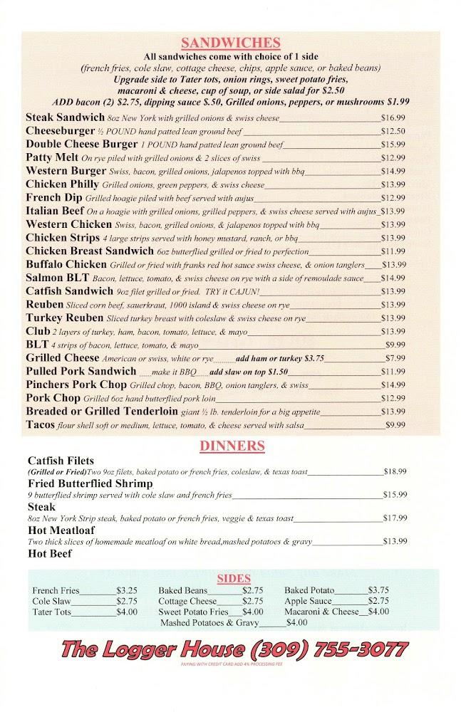 The Logger House Menu image 1